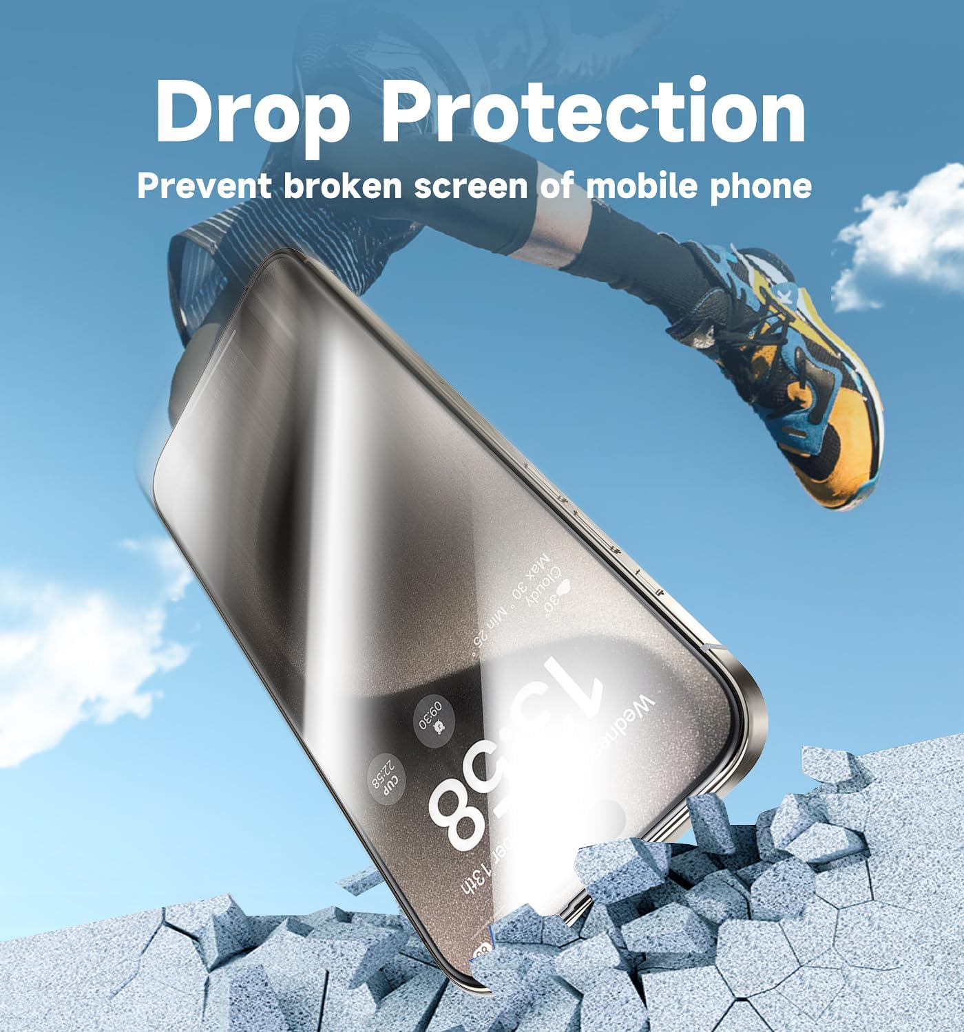 iPhone Privacy Anti-Spy Glass Screen Protector with applying kit